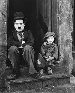 Chaplin and Coogan.  The Kid.  1921.