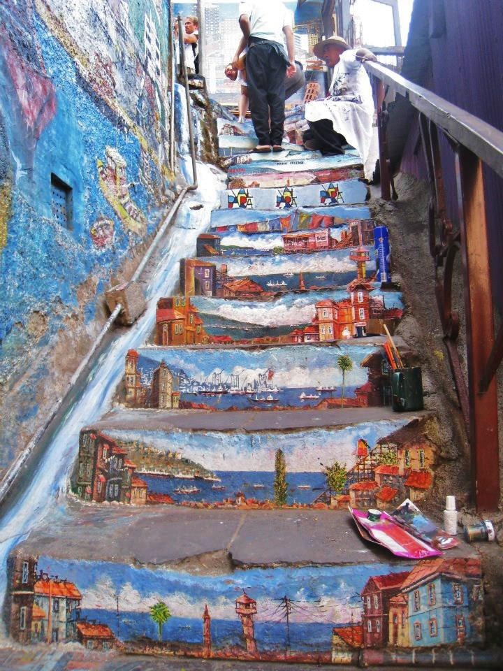 Painted stairs