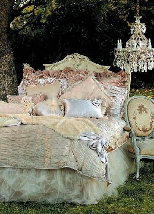 This would be a fancy bed skirt...OMG! Tulle!!! I suppose you could DIY this as well! Coolio!! Love!!!