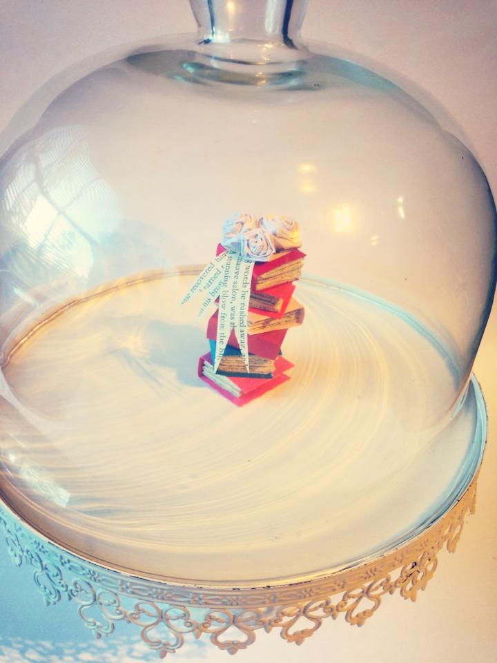 Etsy listing Ruby Canoe Design $25 Stack of Books Cake Topper Wedding/Graduation/Birthday